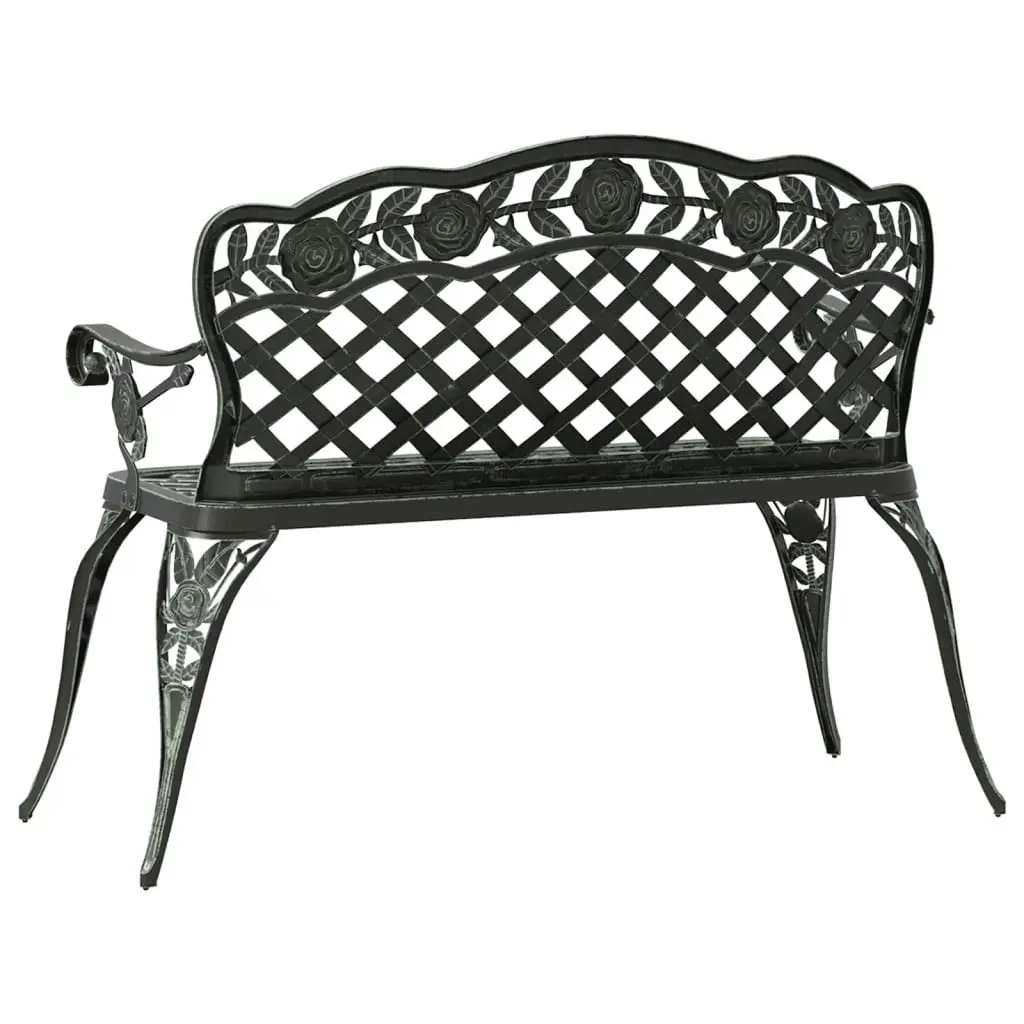 Garden Bench 108 cm Cast Aluminium Green 317741