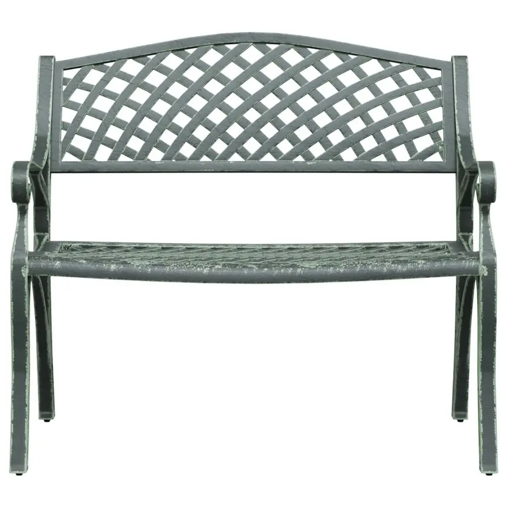 Garden Bench 102 cm Cast Aluminium Green 317745