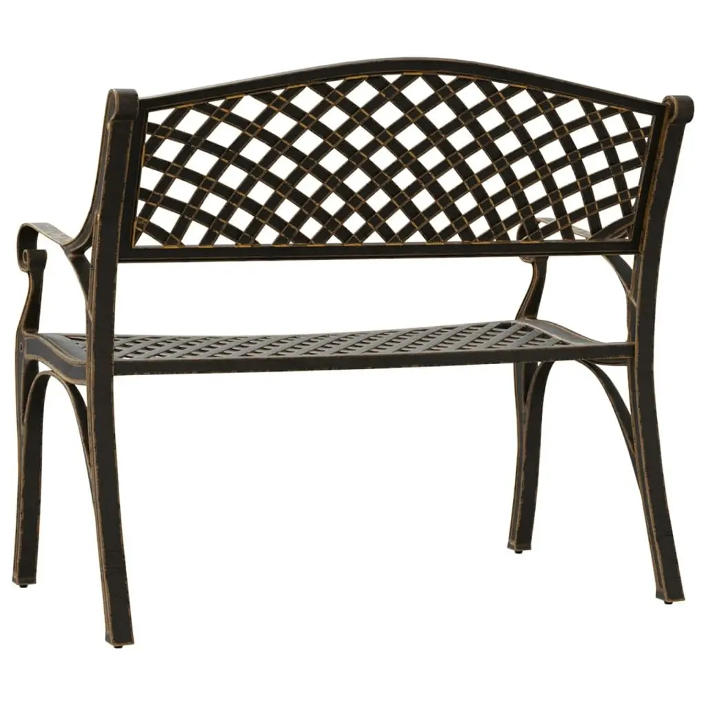 Garden Bench 102 cm Cast Aluminium Bronze 317747