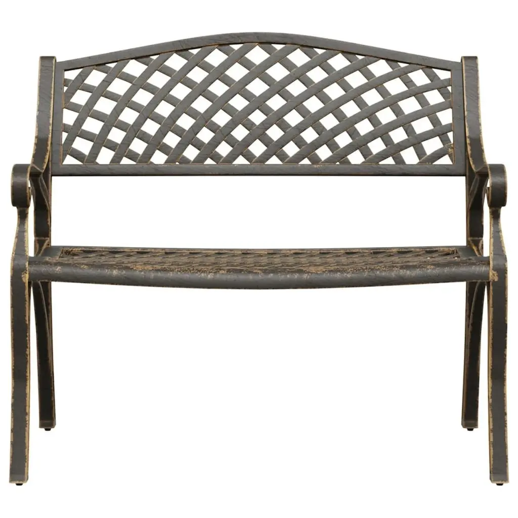 Garden Bench 102 cm Cast Aluminium Bronze 317747