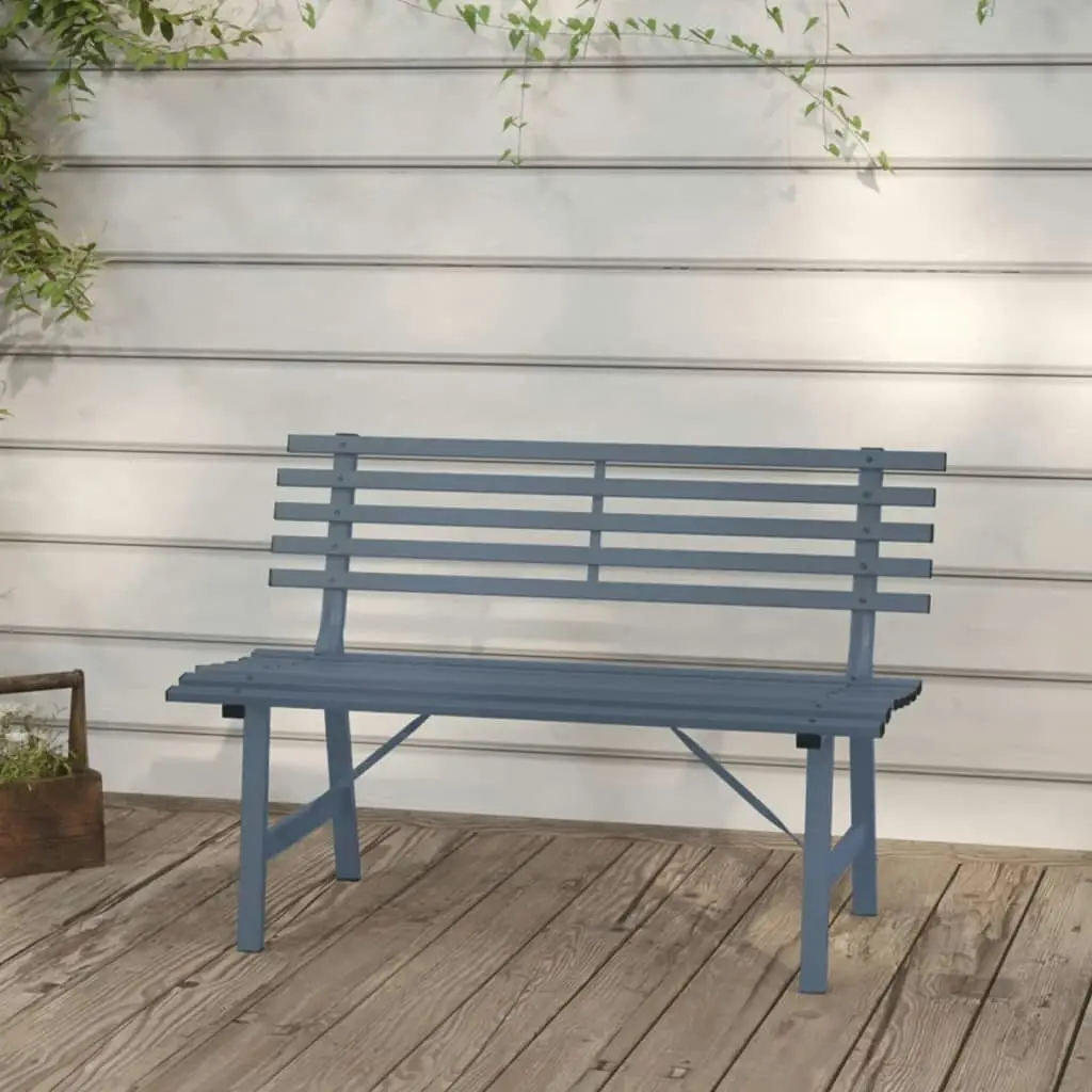 Garden Bench 110 cm Steel Grey 317136