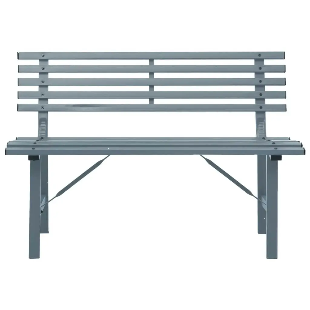 Garden Bench 110 cm Steel Grey 317136