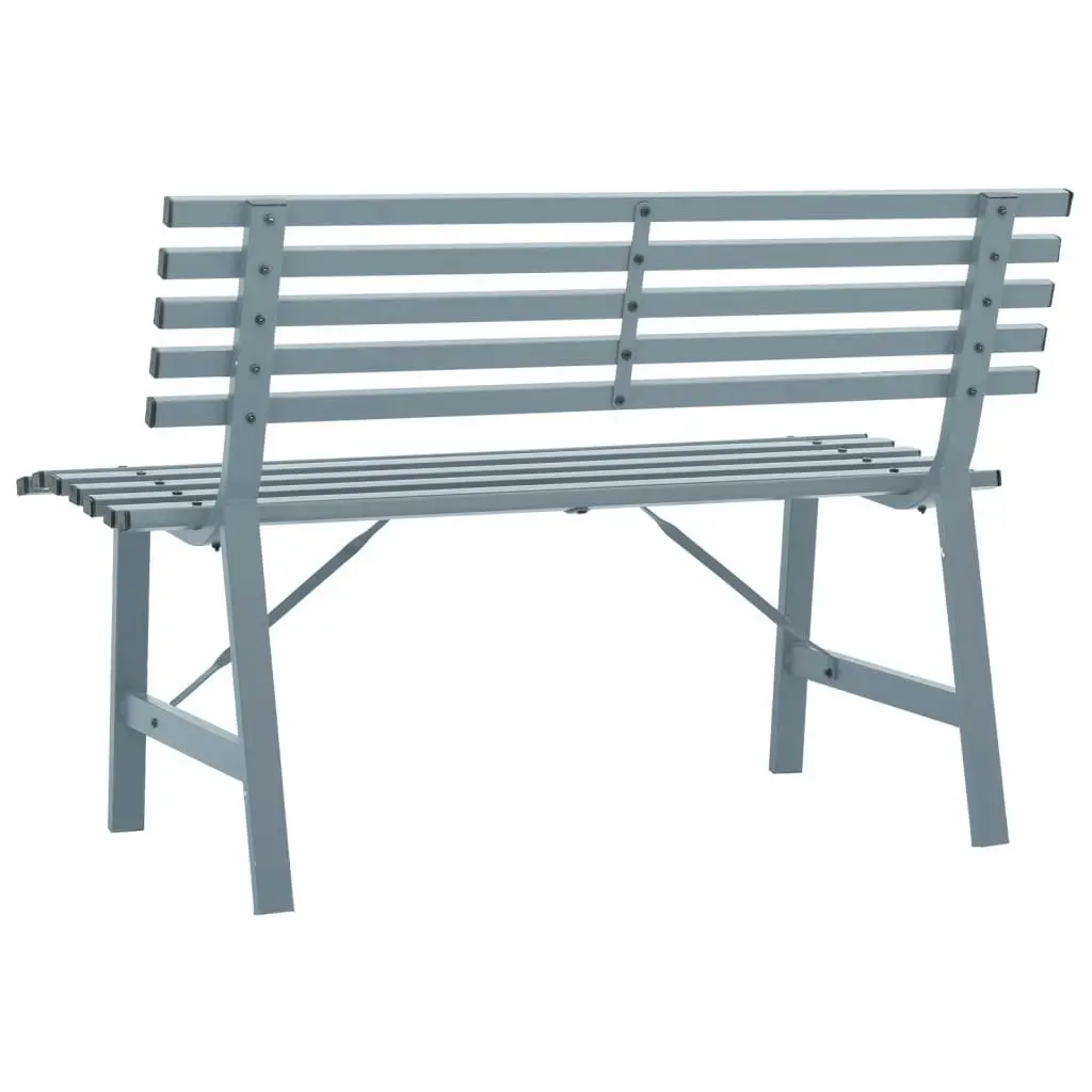 Garden Bench 110 cm Steel Grey 317136