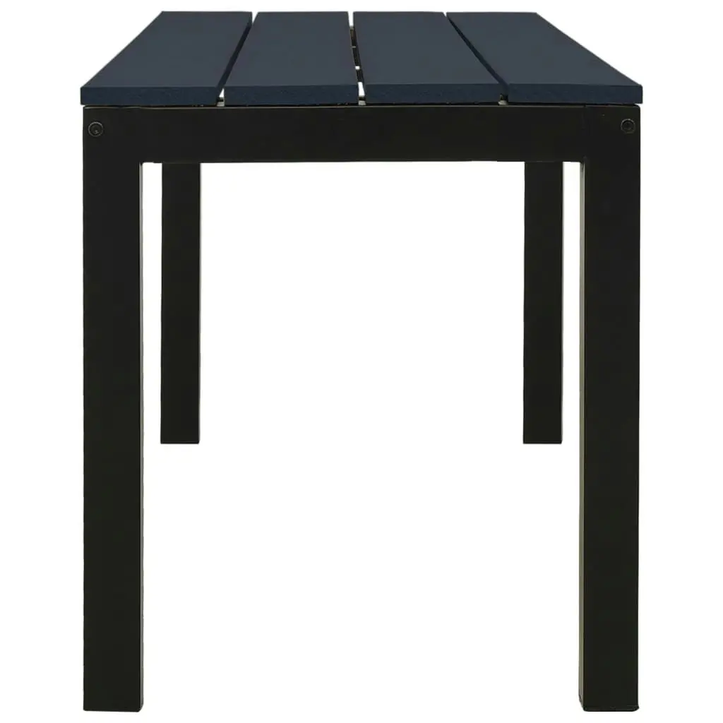 Garden Bench 110 cm Steel and WPC Black 317141