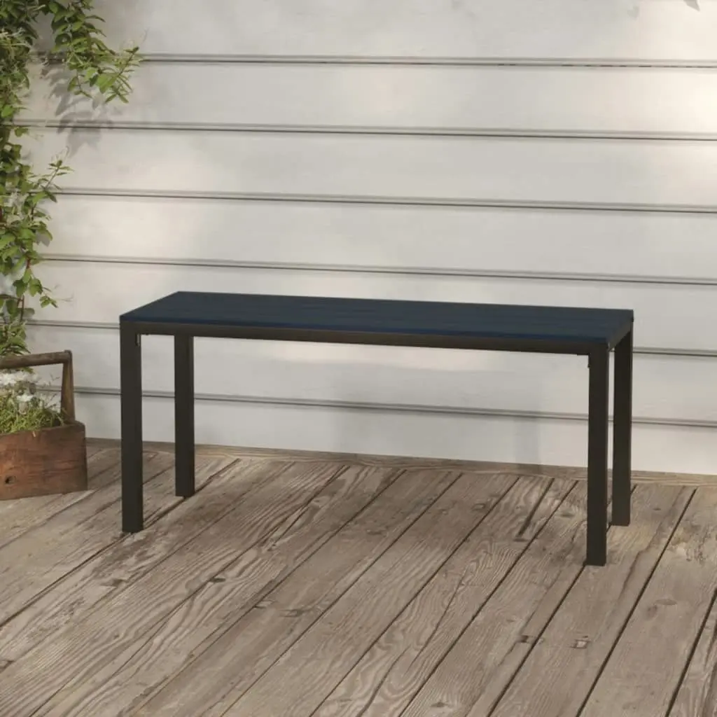 Garden Bench 110 cm Steel and WPC Black 317141