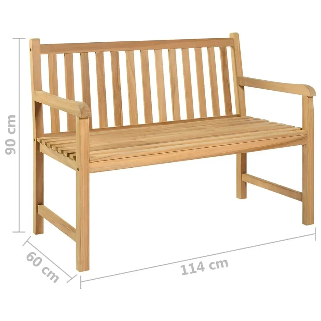 Garden Bench 114 cm Solid Teak Wood 316622