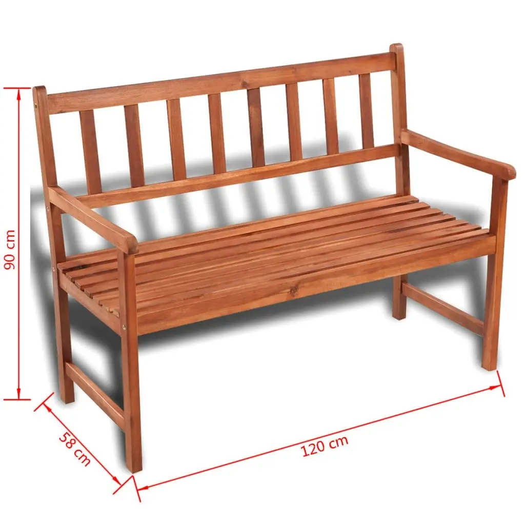 Garden Bench 120 cm Solid Acacia Wood 41448