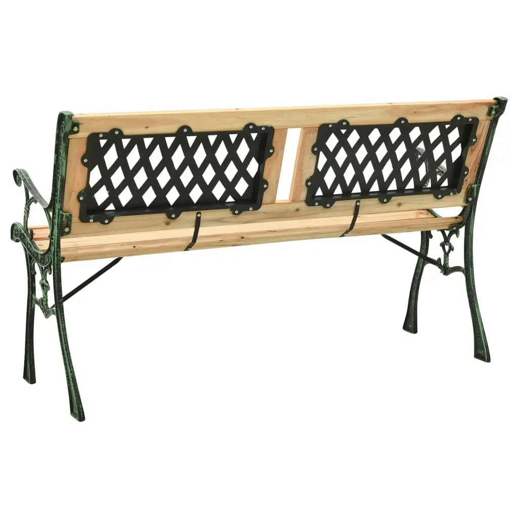 Garden Bench 122 cm Cast Iron and Solid Firwood 312033