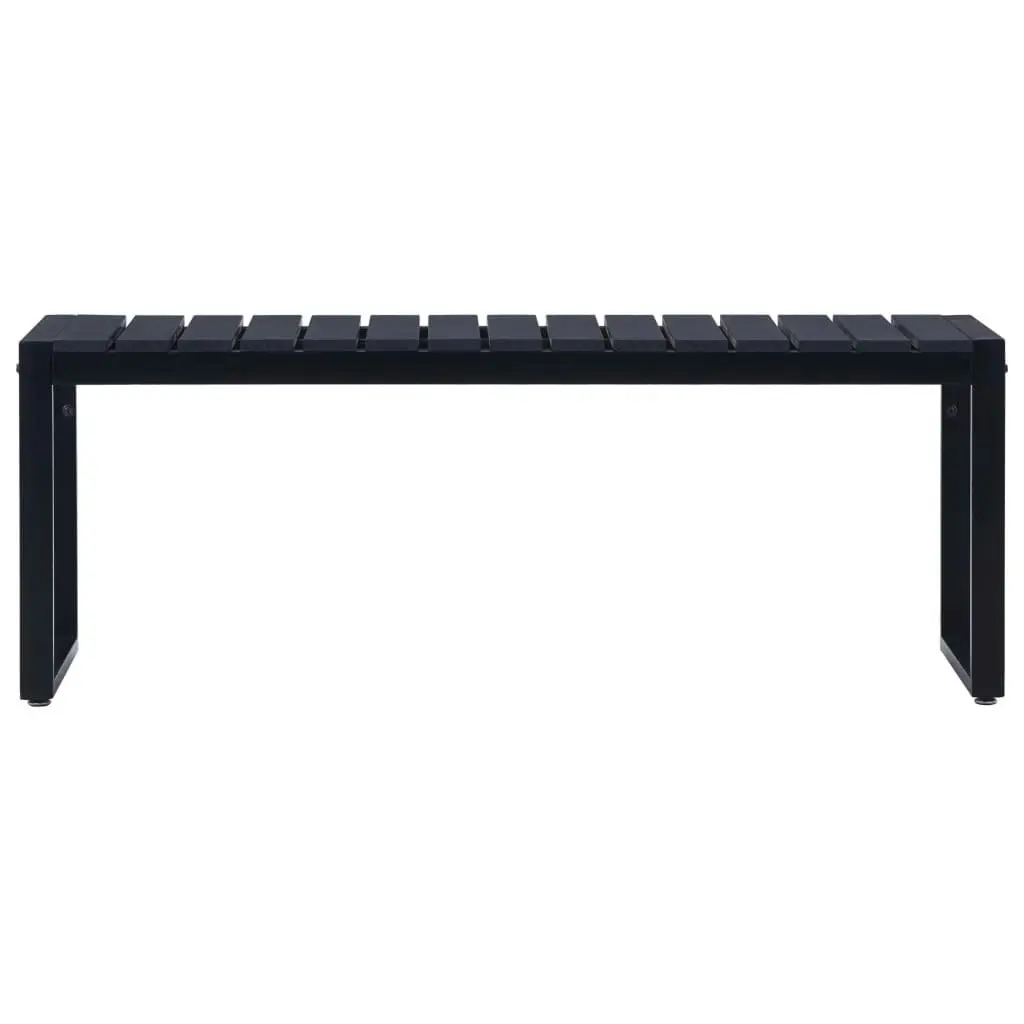 Garden Bench 120.5 cm PS Board Black 49492