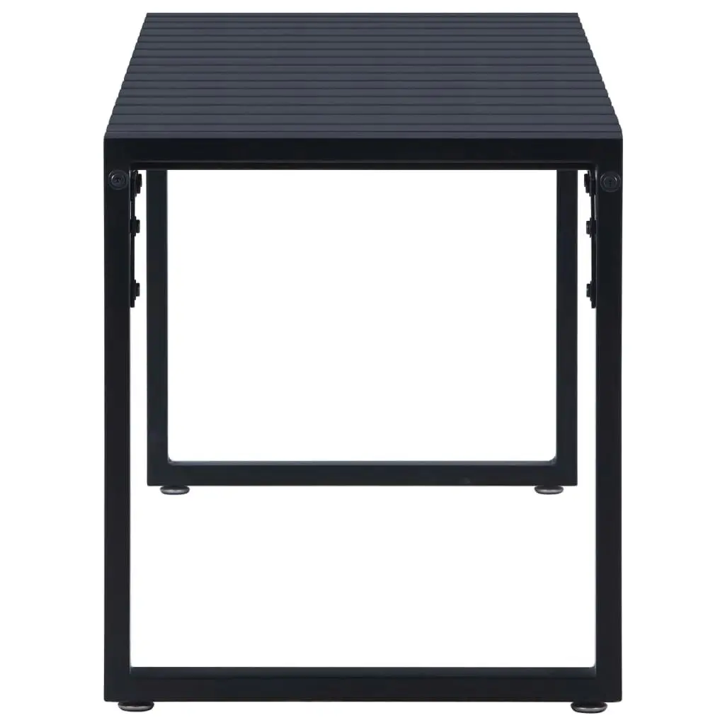 Garden Bench 120.5 cm PS Board Black 49492