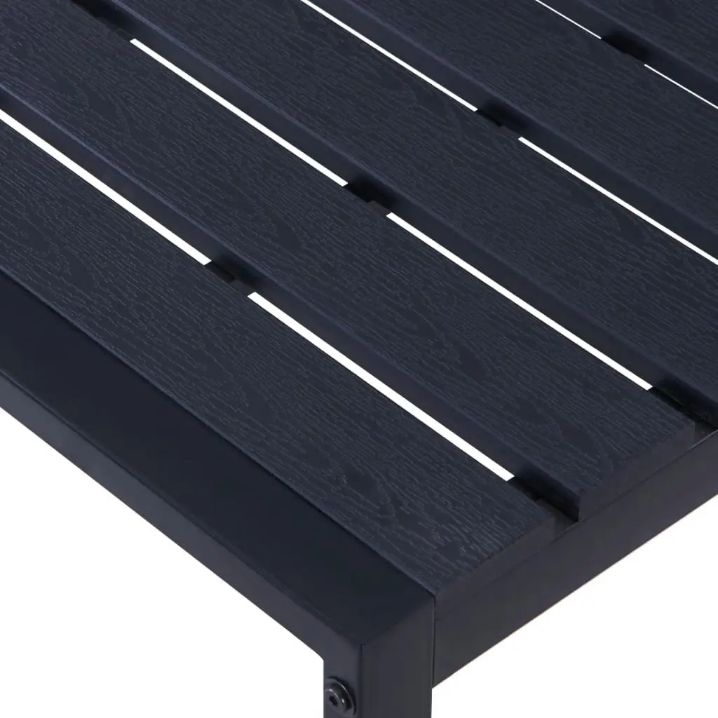 Garden Bench 120.5 cm PS Board Black 49492