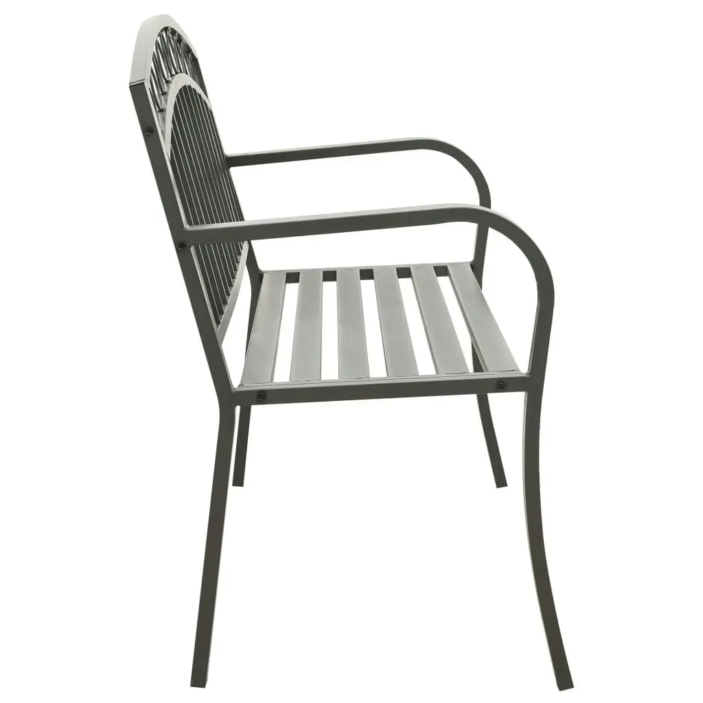 Garden Bench 125 cm Steel Grey 312042