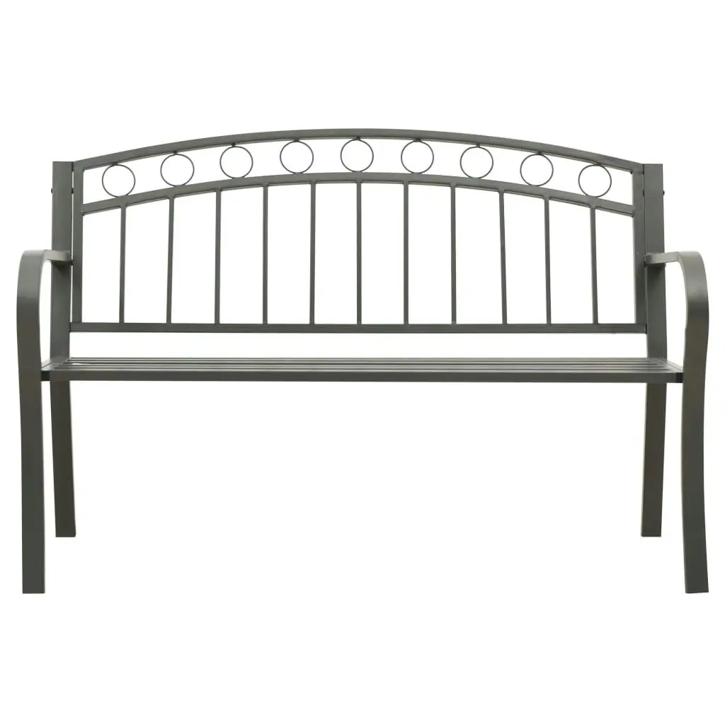 Garden Bench 125 cm Steel Grey 312042