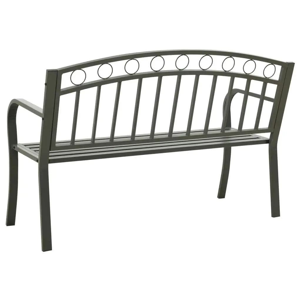 Garden Bench 125 cm Steel Grey 312042