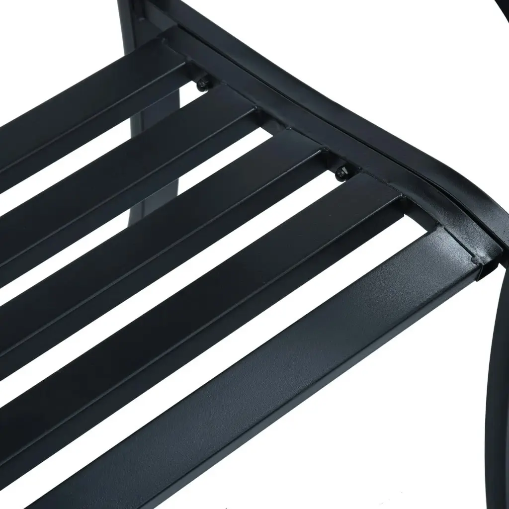 Garden Bench 125 cm Black Steel 47942