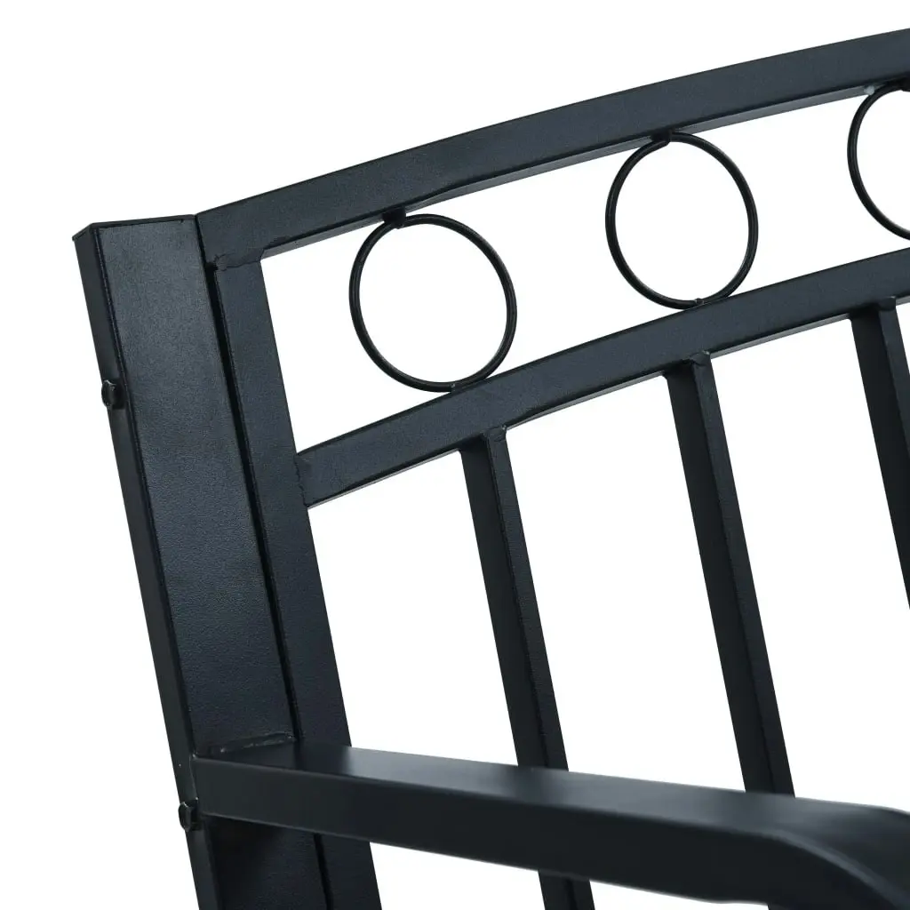 Garden Bench 125 cm Black Steel 47945