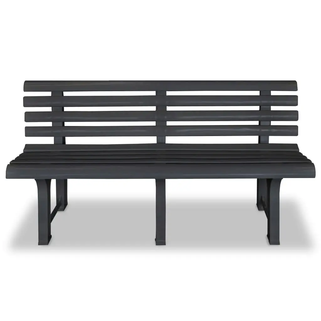 Garden Bench 145.5 cm Plastic Anthracite 43585