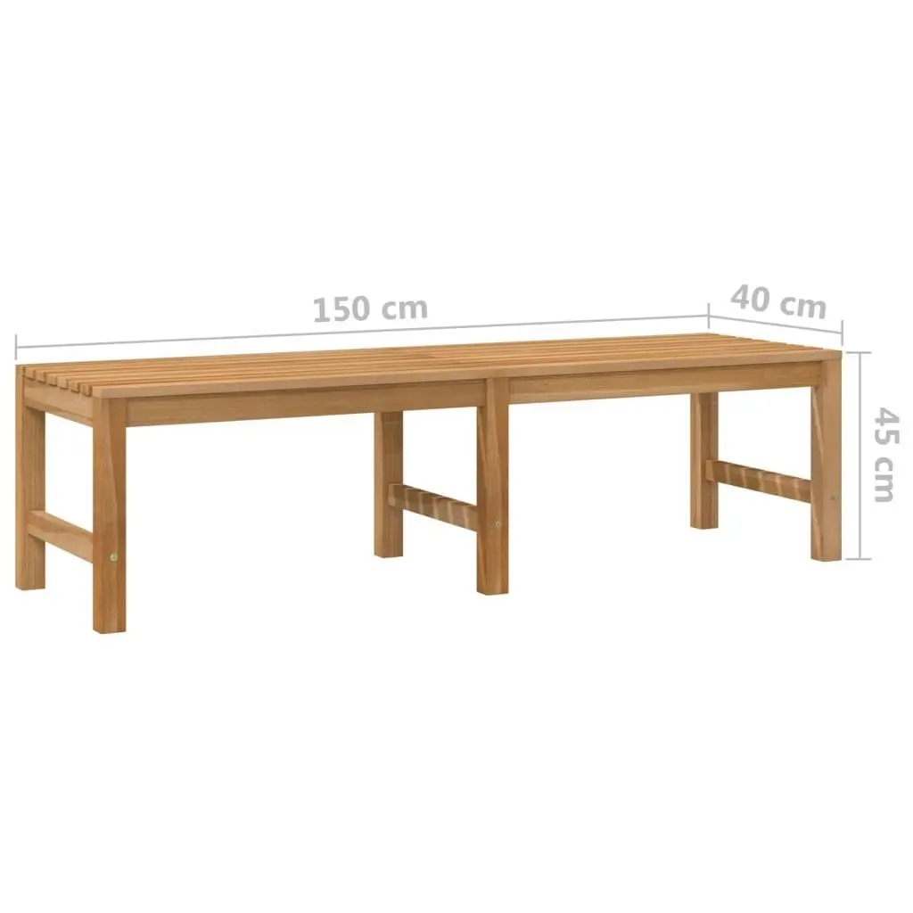 Garden Bench 150 cm Solid Teak Wood 316627