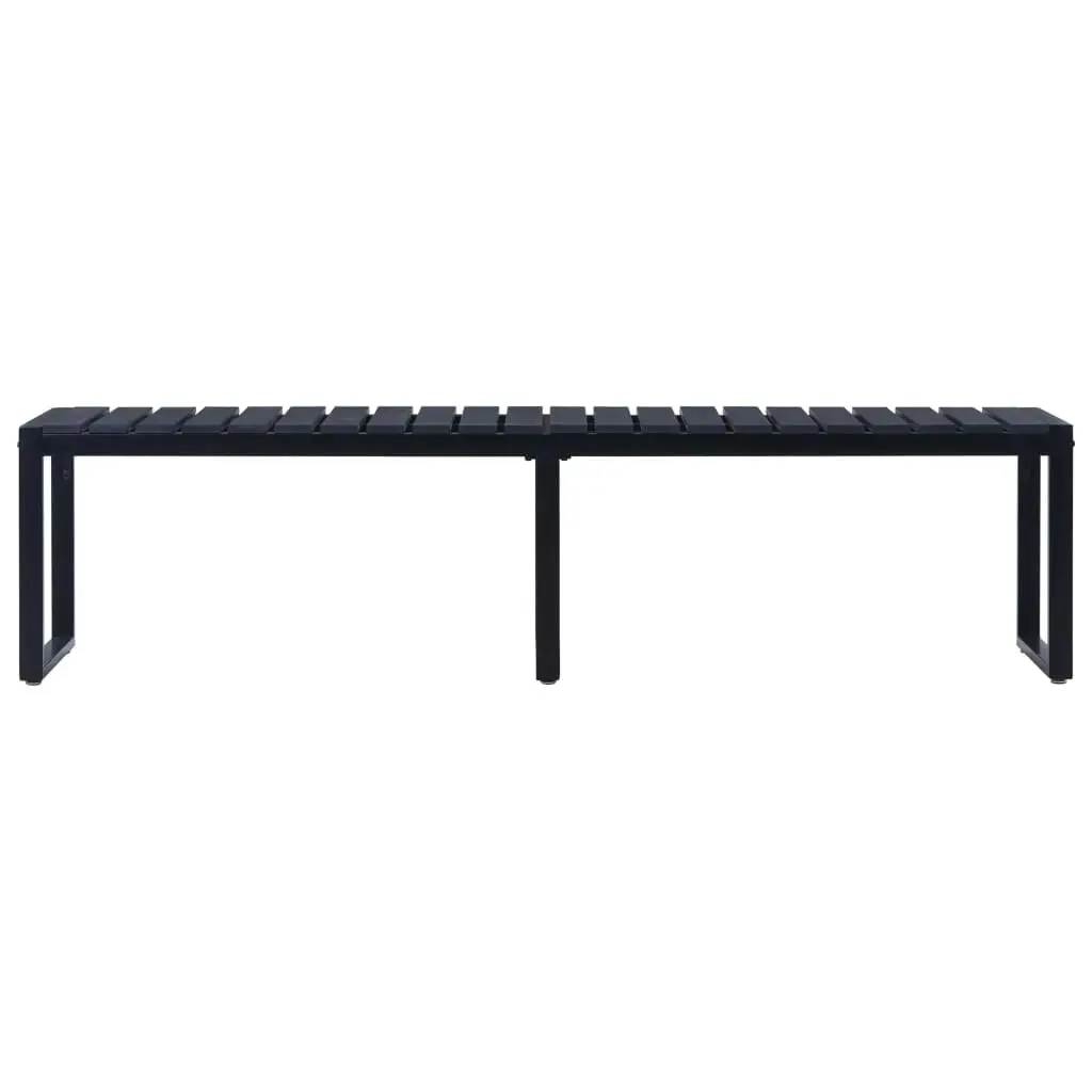 Garden Bench 180 cm PS Board Black 49493