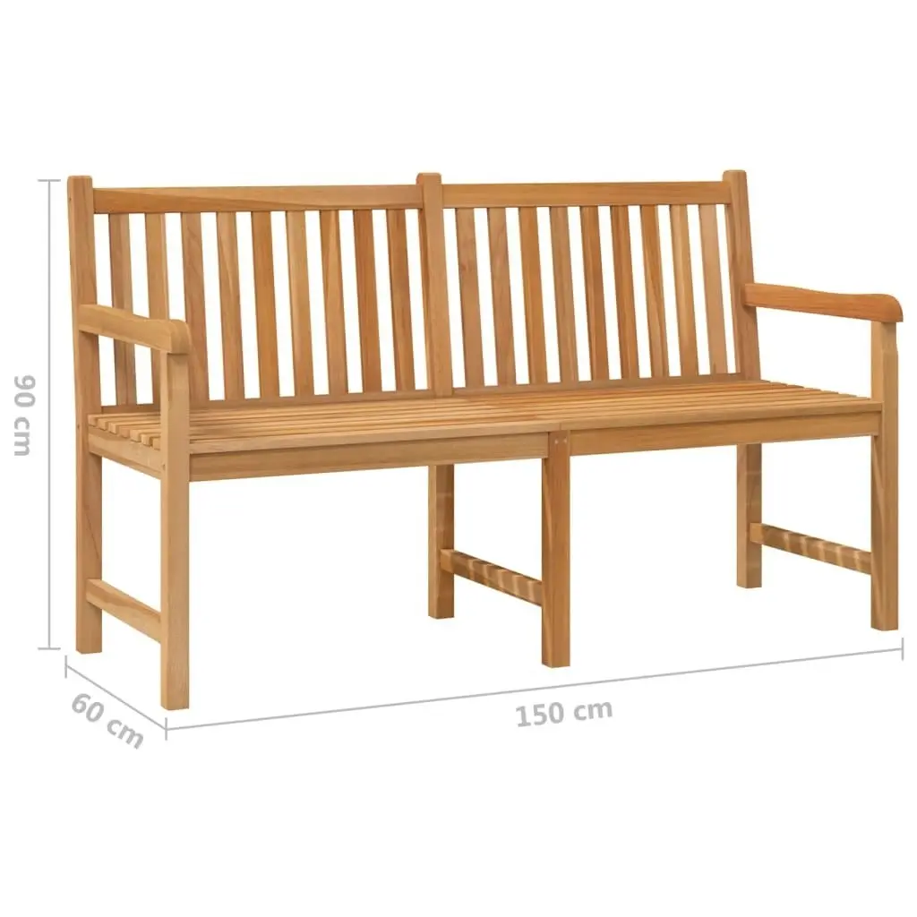 Garden Bench 150 cm Solid Teak Wood 316623