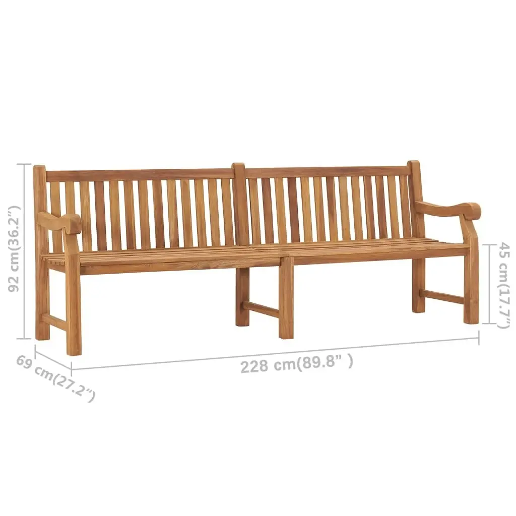 Garden Bench 228 cm Solid Teak Wood 316640