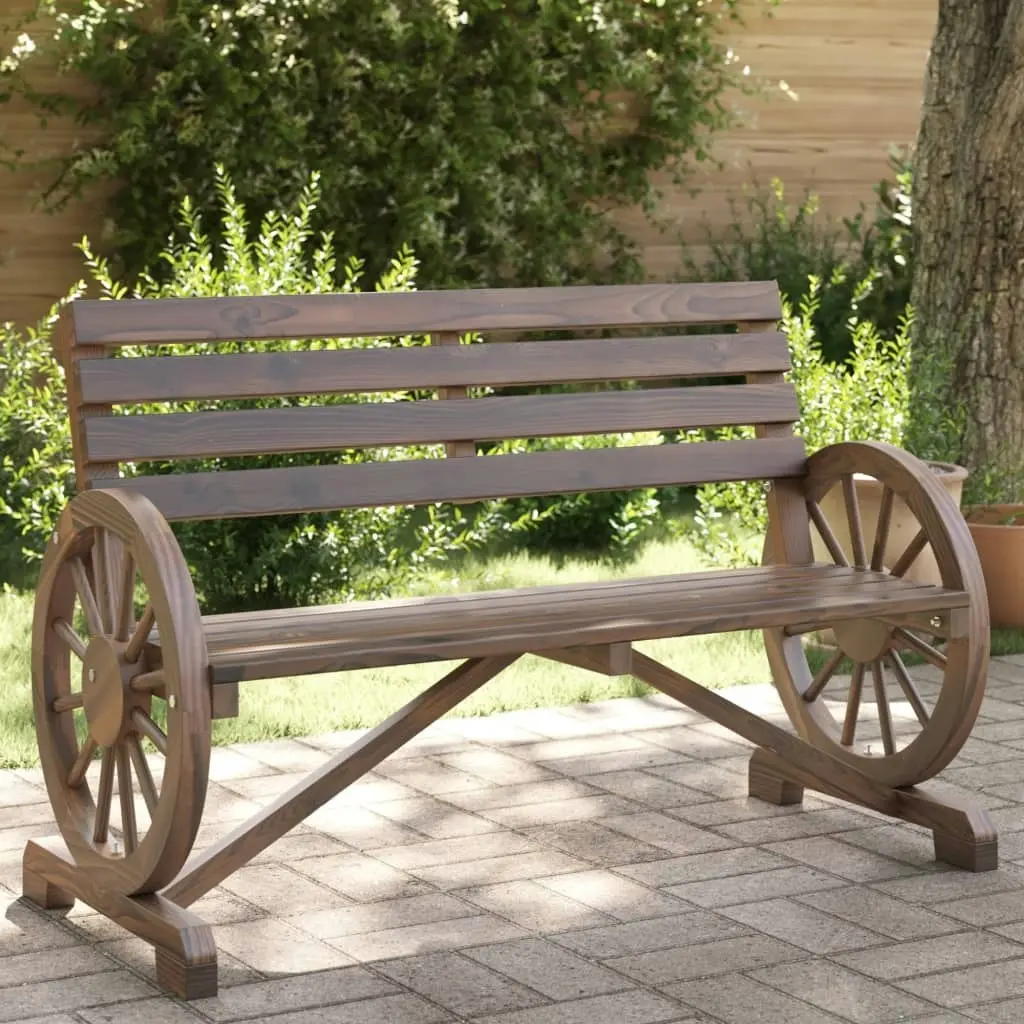 Garden Bench 2-Seater Solid Wood Fir 365104