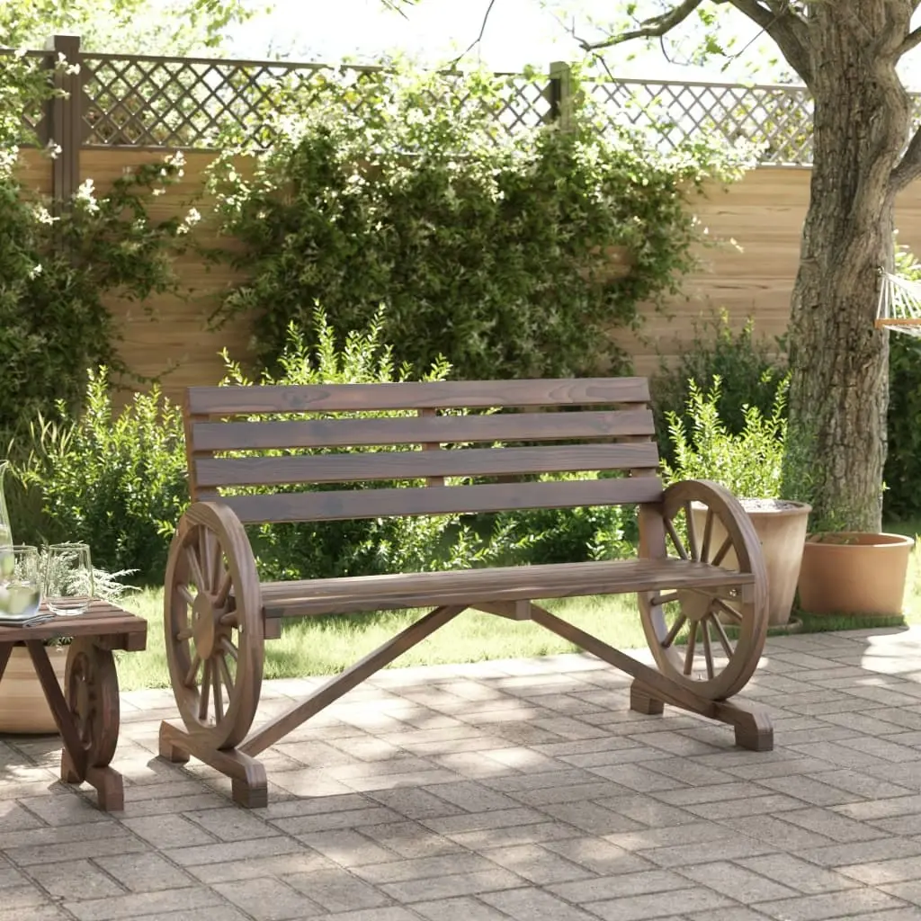 Garden Bench 2-Seater Solid Wood Fir 365104