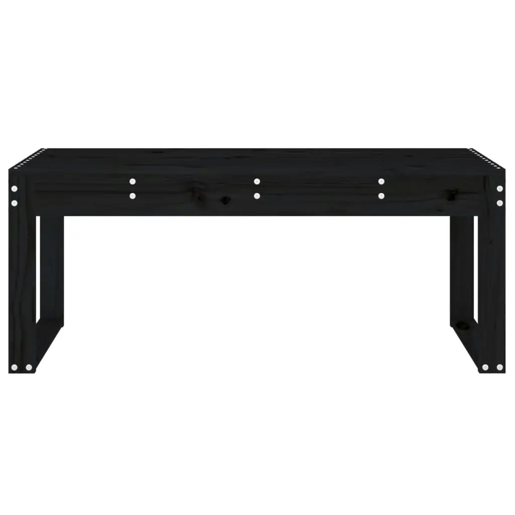 Garden Bench Black 110x38x45 cm Solid Wood Pine 825097