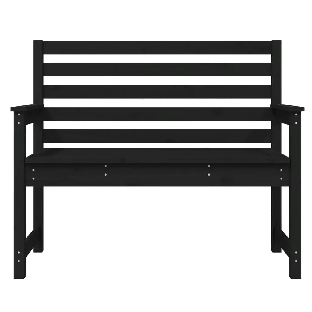 Garden Bench Black 109x48x91.5 cm Solid Wood Pine 824064