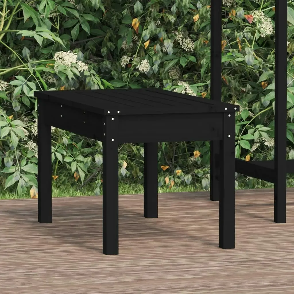 Garden Bench Black 80x44x45 cm Solid Wood Pine 824001