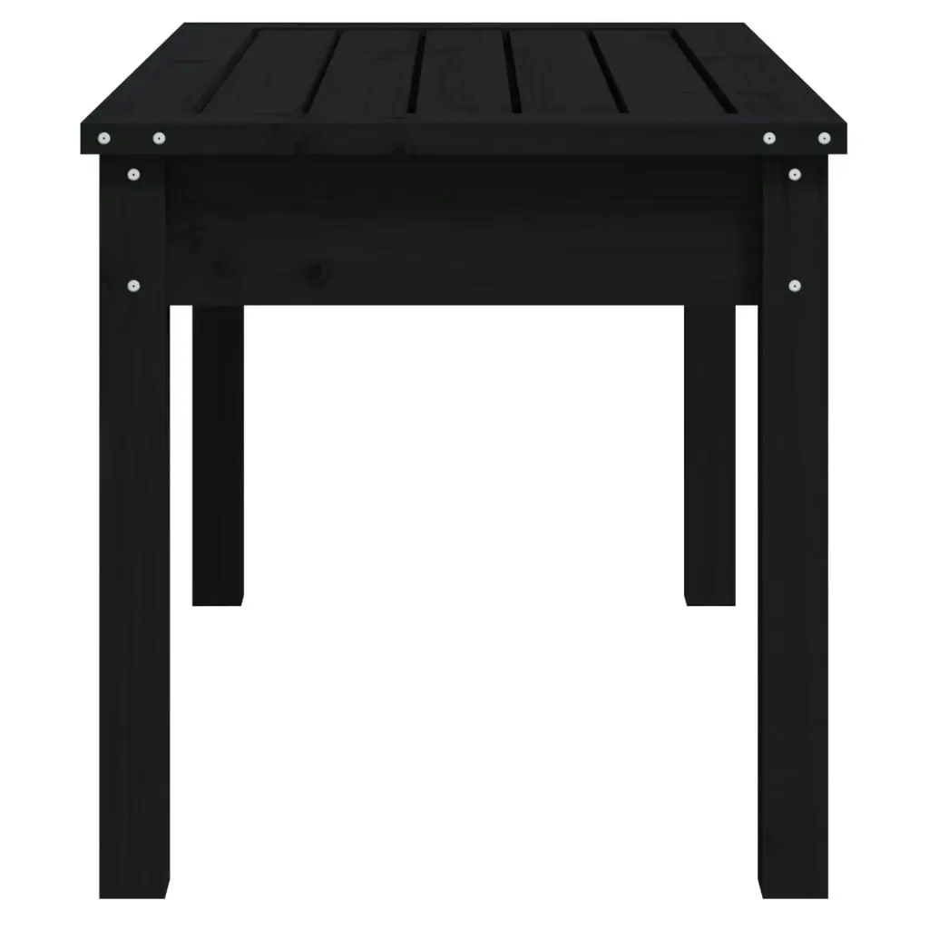 Garden Bench Black 80x44x45 cm Solid Wood Pine 824001