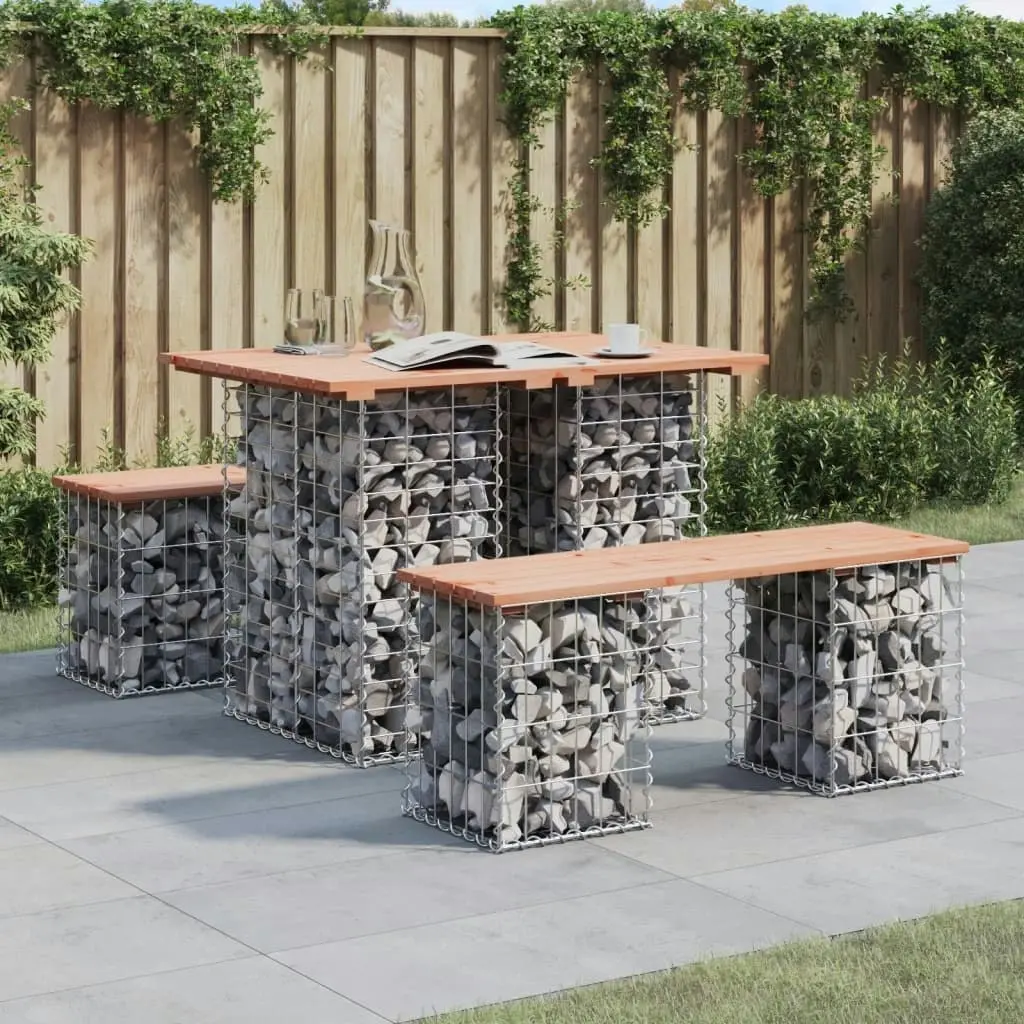 Garden Bench Gabion Design 100x70x72 cm Solid Wood Douglas 834363