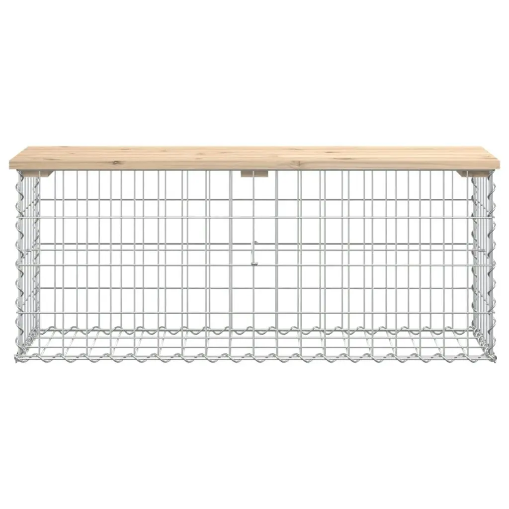 Garden Bench Gabion Design 103x31.5x42 cm Solid Wood Pine 834350