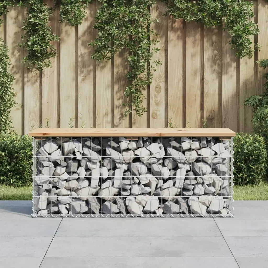 Garden Bench Gabion Design 103x31.5x42 cm Solid Wood Pine 834350