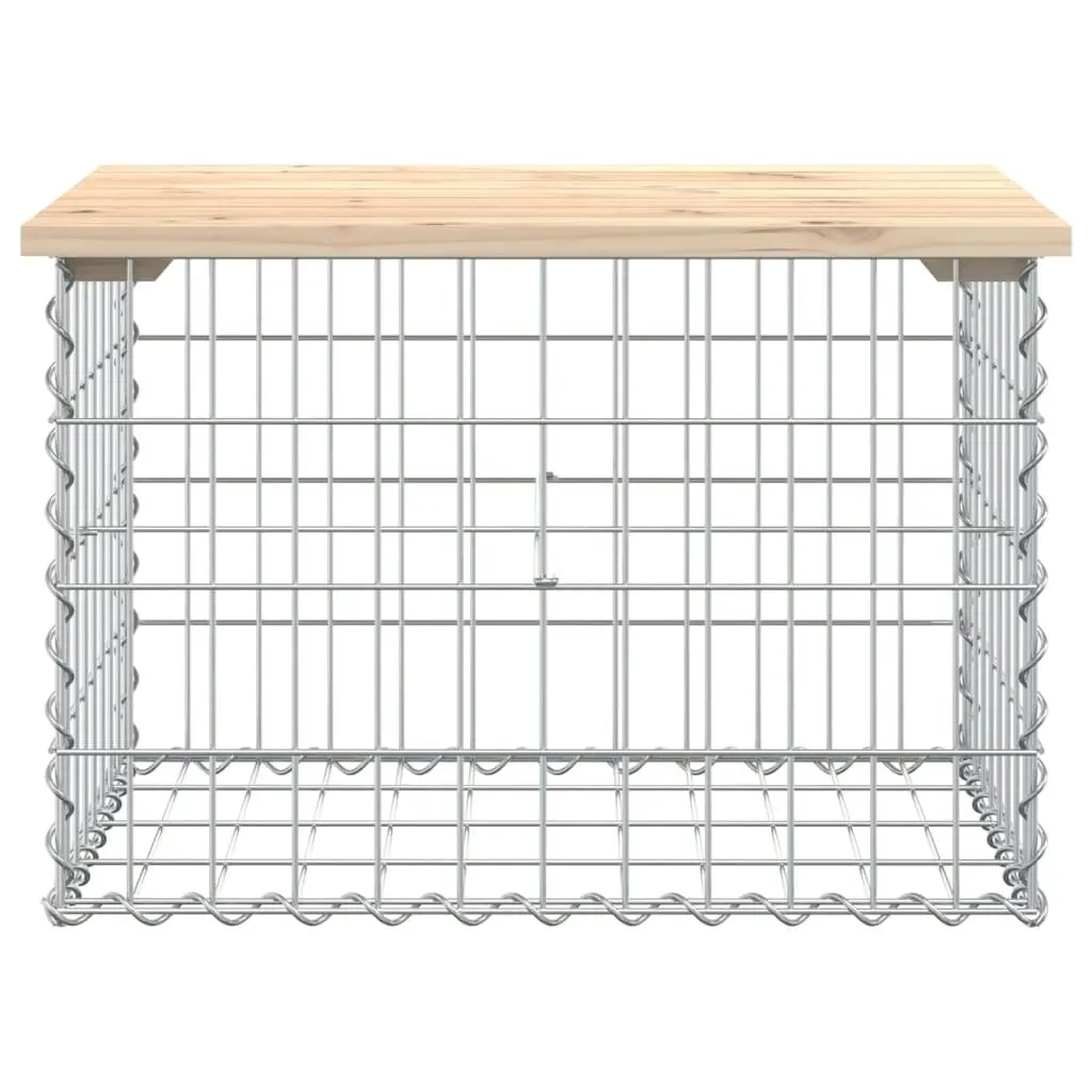 Garden Bench Gabion Design 63x44x42 cm Solid Wood Pine 834353