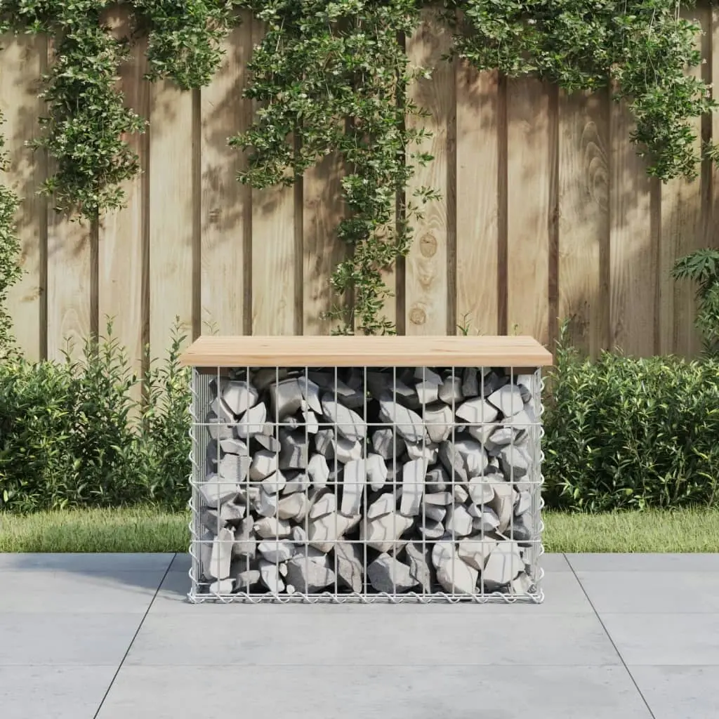 Garden Bench Gabion Design 63x44x42 cm Solid Wood Pine 834353