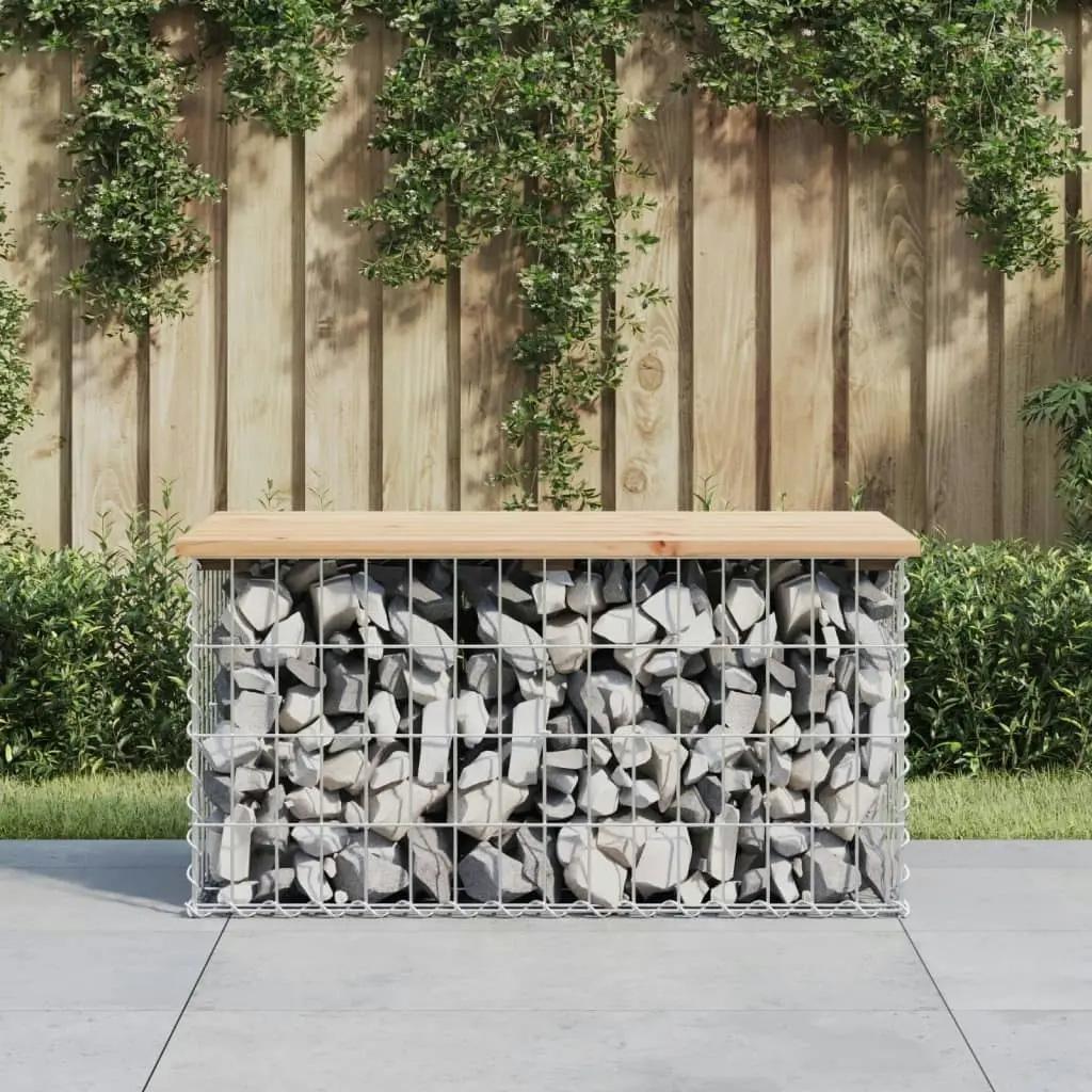 Garden Bench Gabion Design 83x44x42 cm Solid Wood Pine 834356