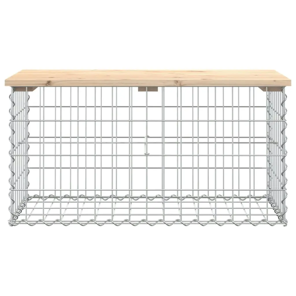 Garden Bench Gabion Design 83x44x42 cm Solid Wood Pine 834356