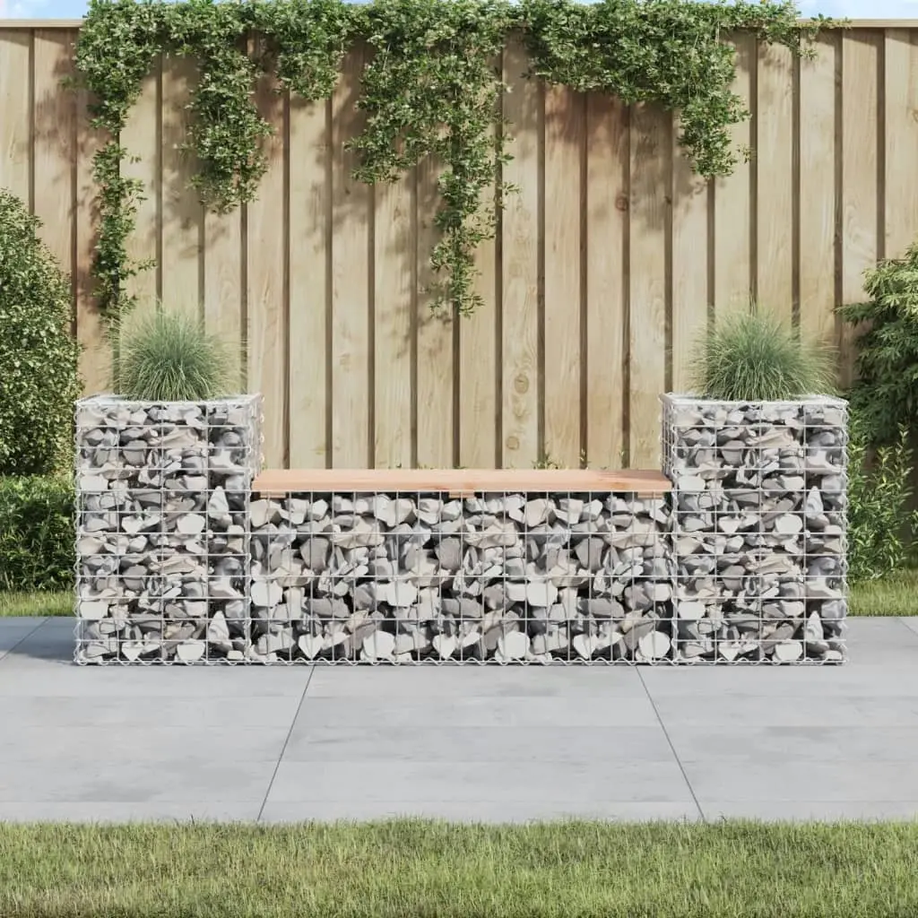 Garden Bench Gabion Design 183x41x60.5 cm Solid Wood Douglas 834388