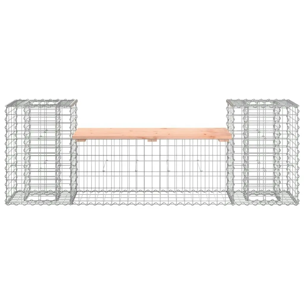 Garden Bench Gabion Design 183x41x60.5 cm Solid Wood Douglas 834388