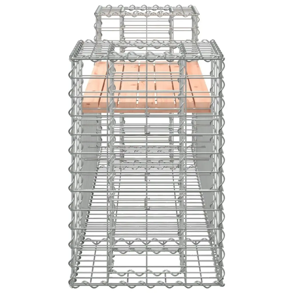 Garden Bench Gabion Design 183x41x60.5 cm Solid Wood Douglas 834388
