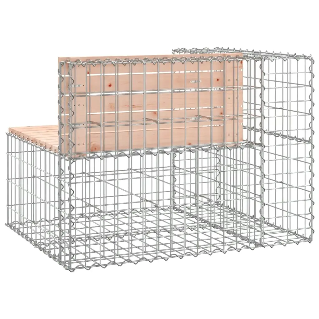 Garden Bench Gabion Design 92x71x65.5 cm Solid Wood Douglas 834381