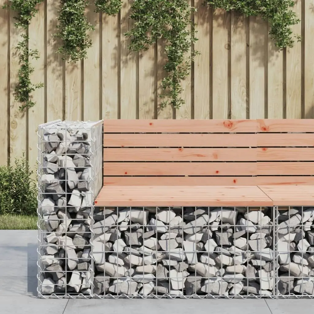 Garden Bench Gabion Design 92x71x65.5 cm Solid Wood Douglas 834381