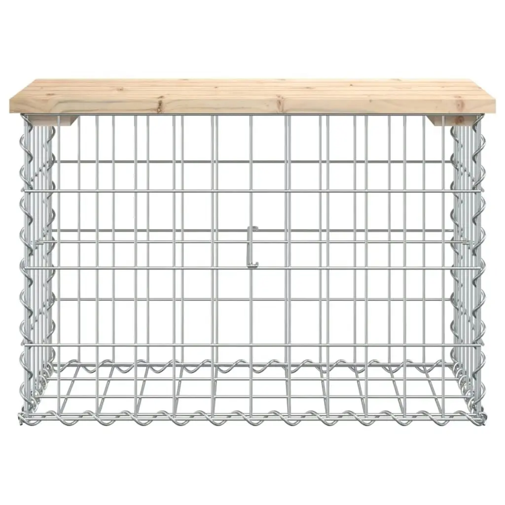 Garden Bench Gabion Design 63x31.5x42 cm Solid Wood Pine 834344