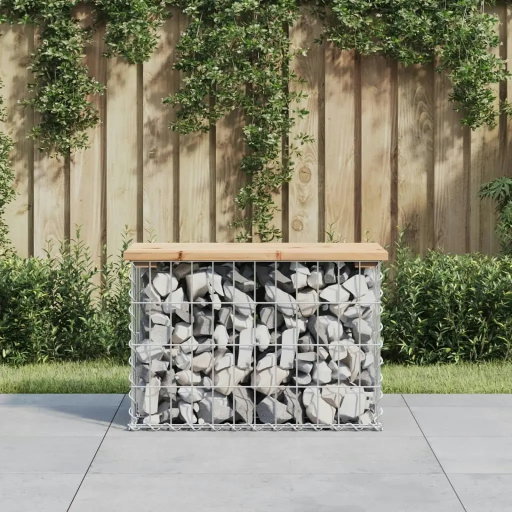 Garden Bench Gabion Design 63x31.5x42 cm Solid Wood Pine 834344