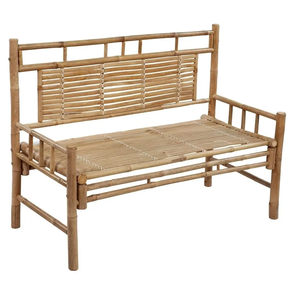 Garden Bench with Cushion 120 cm Bamboo 3063882