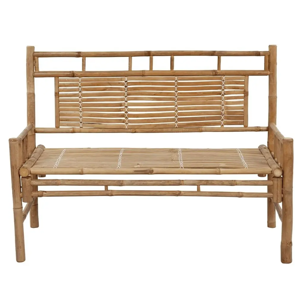 Garden Bench with Cushion 120 cm Bamboo 3063882