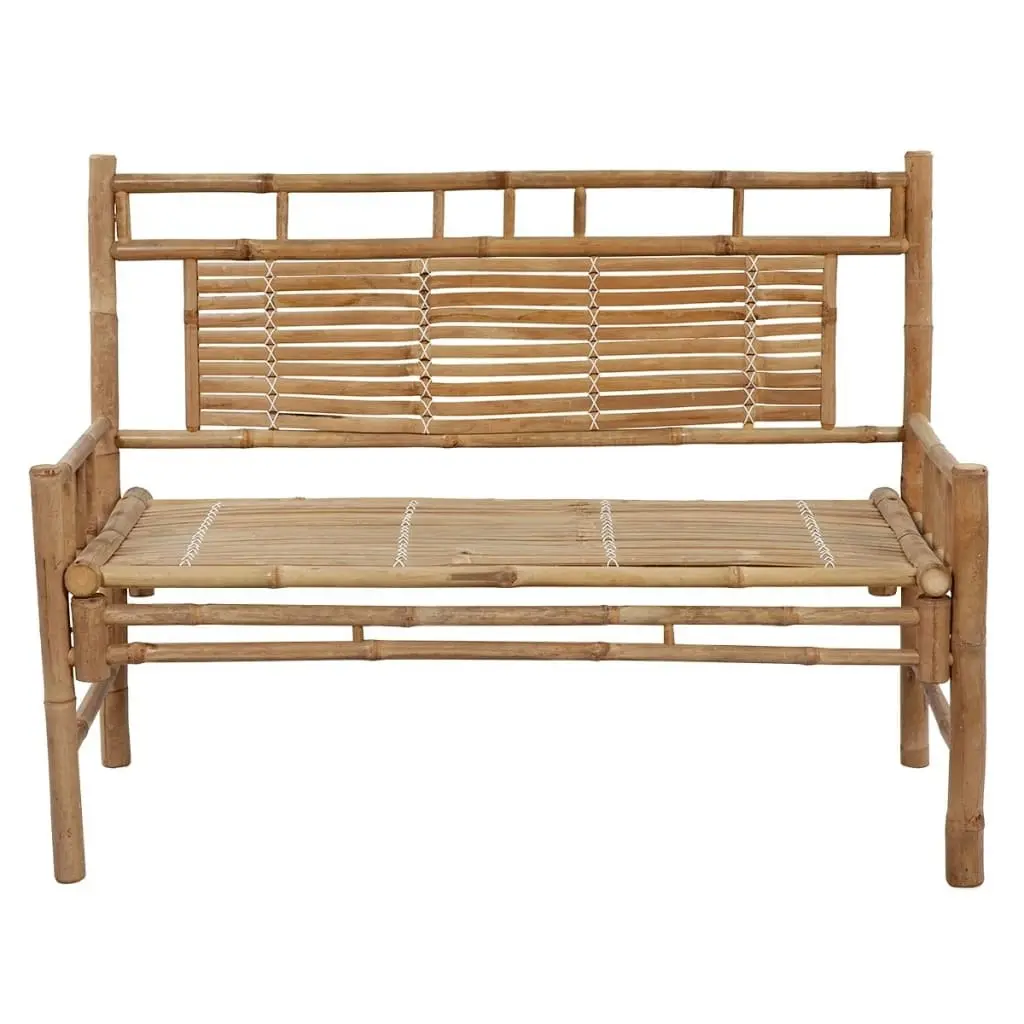 Garden Bench with Cushion 120 cm Bamboo 3063878