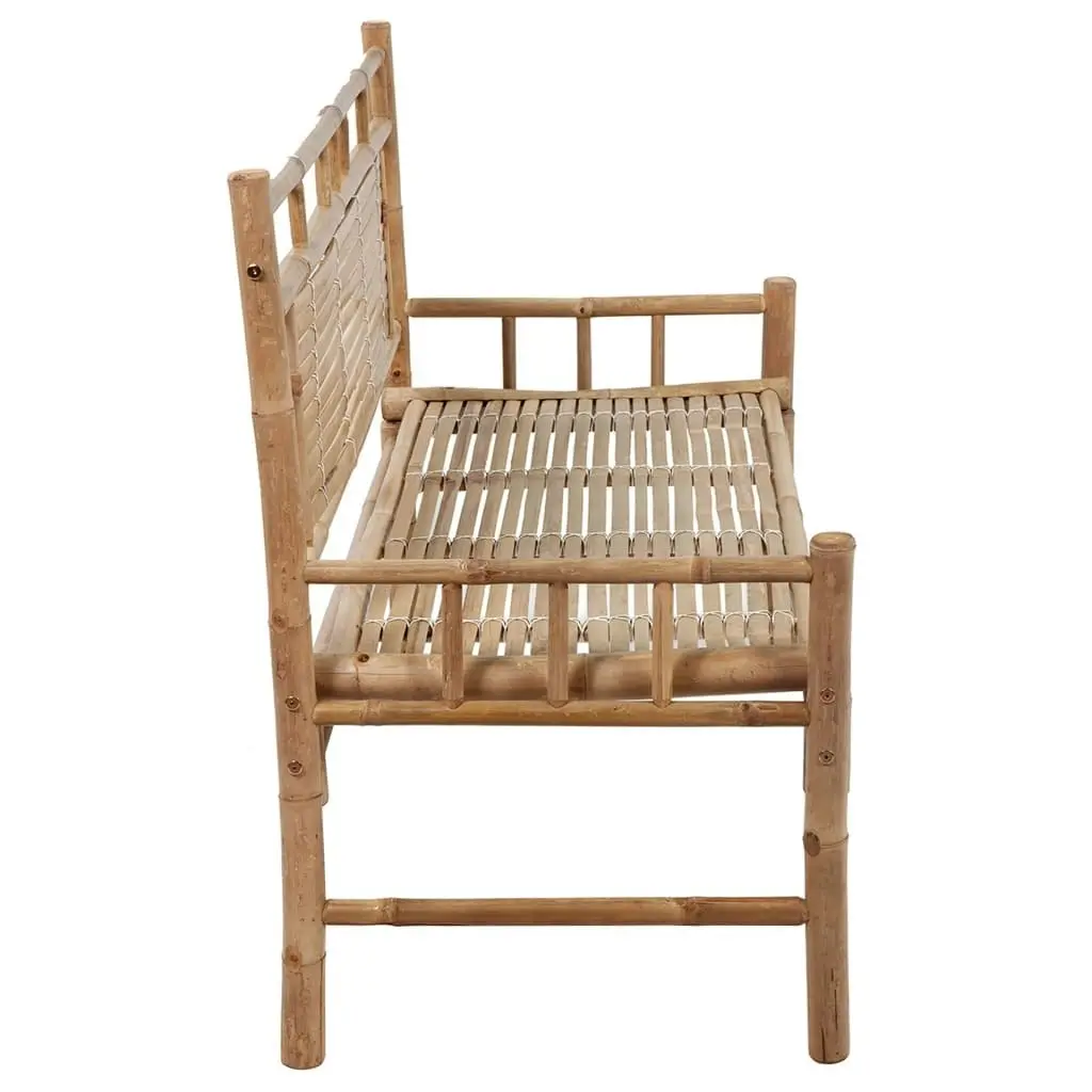 Garden Bench with Cushion 120 cm Bamboo 3063891