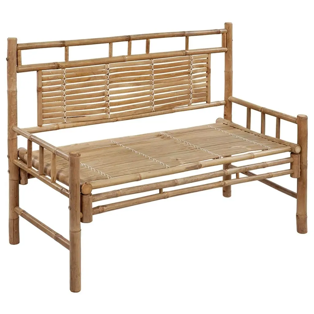 Garden Bench with Cushion 120 cm Bamboo 3063891